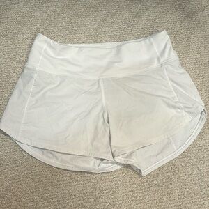 LuluLemon speed up shorts - white - size 4
